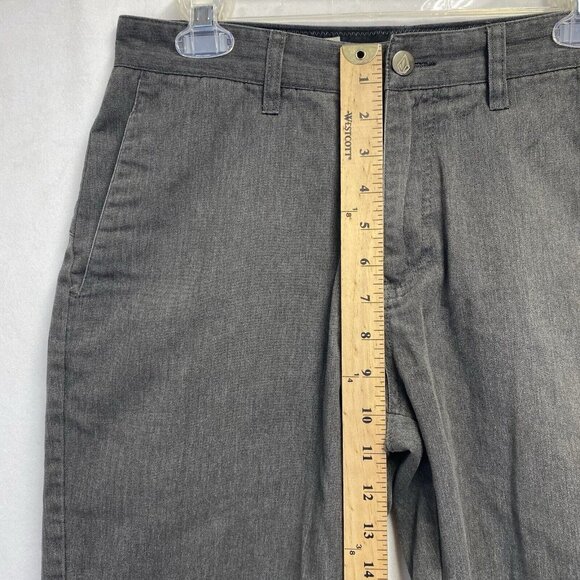 Volcom Corpo Class Casual Chino Shorts Men Size 30 Charcoal Slash Pockets Used - Picture 8 of 16
